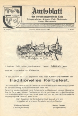 Amtsblatt Gimbsheim